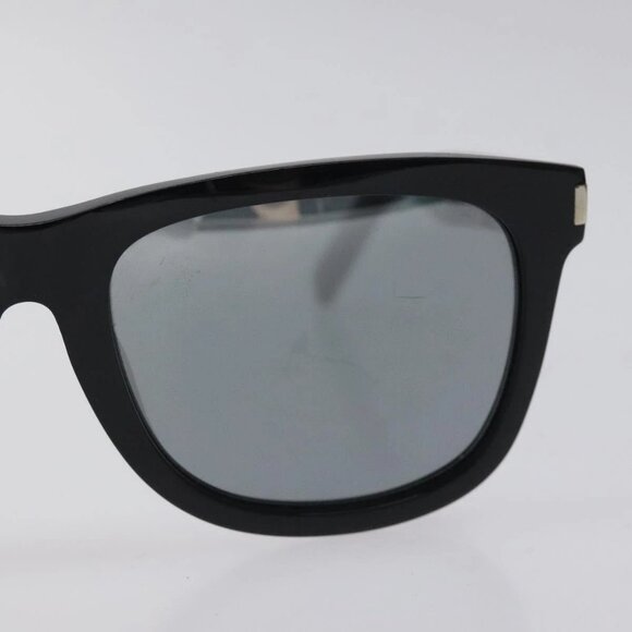 SAINT LAURENT Sunglasses Plastic Black Auth main image 5